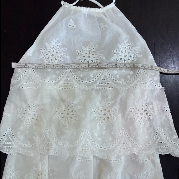 NWT White Eyelet Lace Backless Halter Romper Size Small - Picture 9 of 16